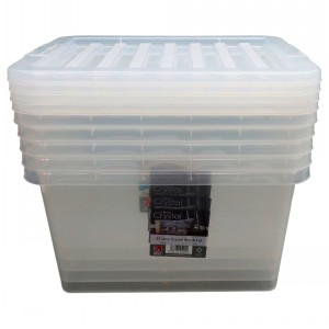 Wham Crystal Plastic Storage Box & Lid Size 09 (31 Litre)